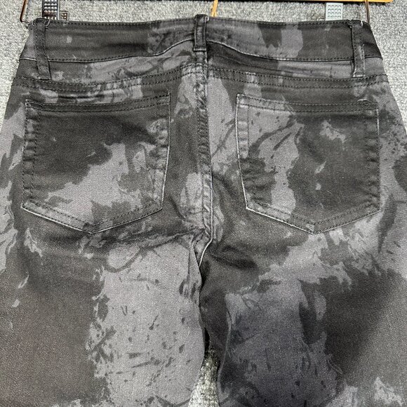 The Kooples Jeans Womens 24 Short Fit Cotton Stretch Black Gray Camouflage - Picture 8 of 8